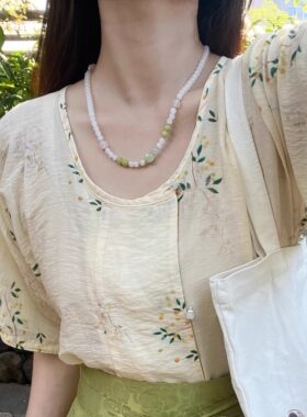 水月夜心菜唐褙子汉元素通勤女