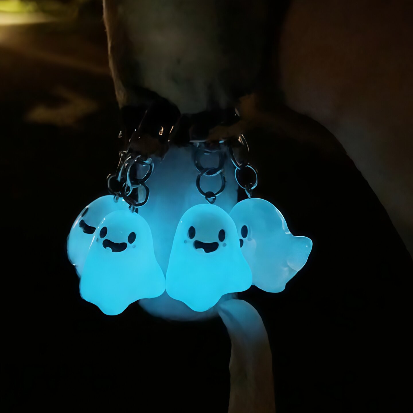 夜光小幽灵钥匙扣挂件可爱