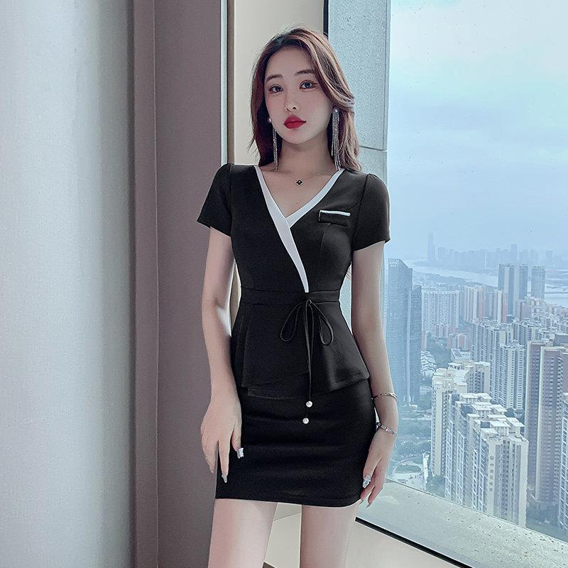 足浴技师工作服女气质套装裙桑拿按摩足疗养生会所美容院工衣薄款