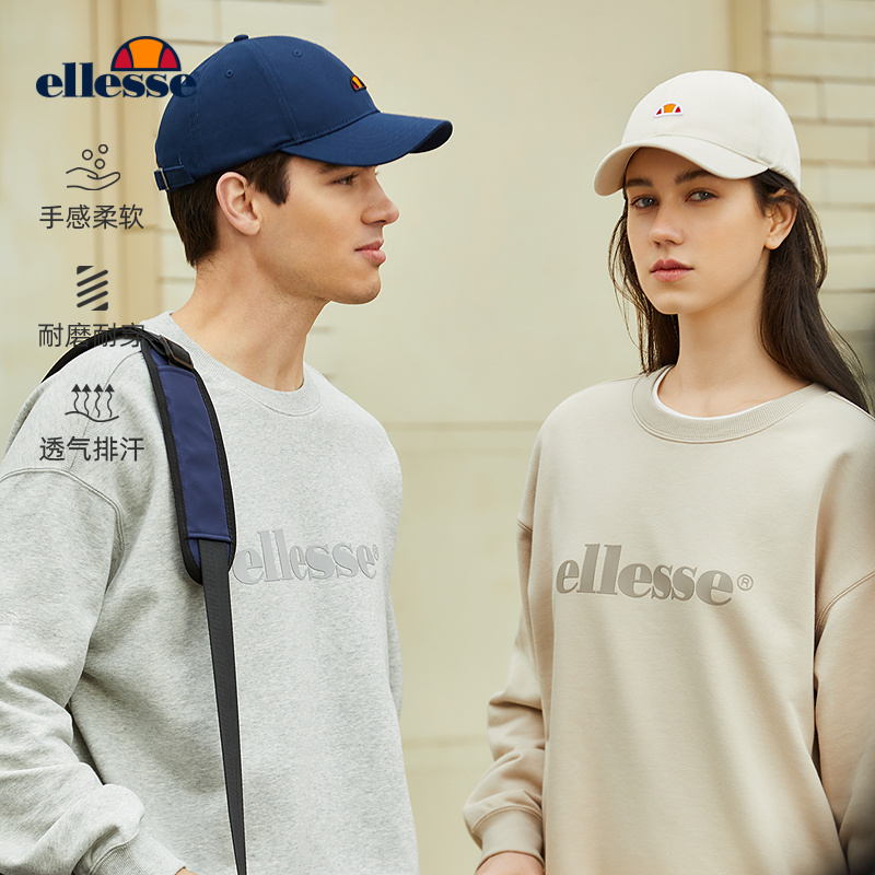 ellesse小贝壳舒适长袖卫衣男女