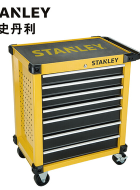 。STANLEY4/7层抽屉五金移动维修工具车STST74305/74306-8-23手推