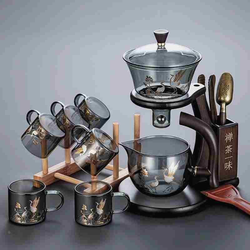 阳台茶具套装自动泡茶器玻璃懒人泡茶神器茶壶茶杯家用功夫茶轻奢