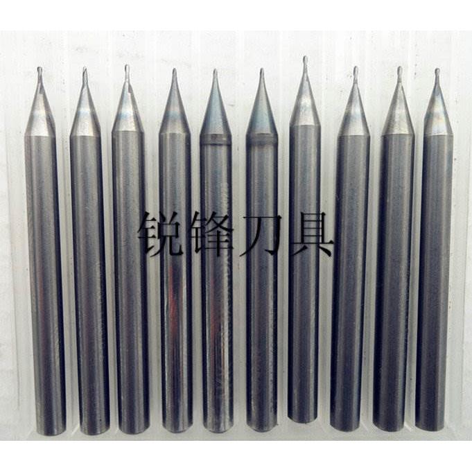 进口钨钢球头铣刀/柄4刃1MM超硬超细球刀/数控刀具