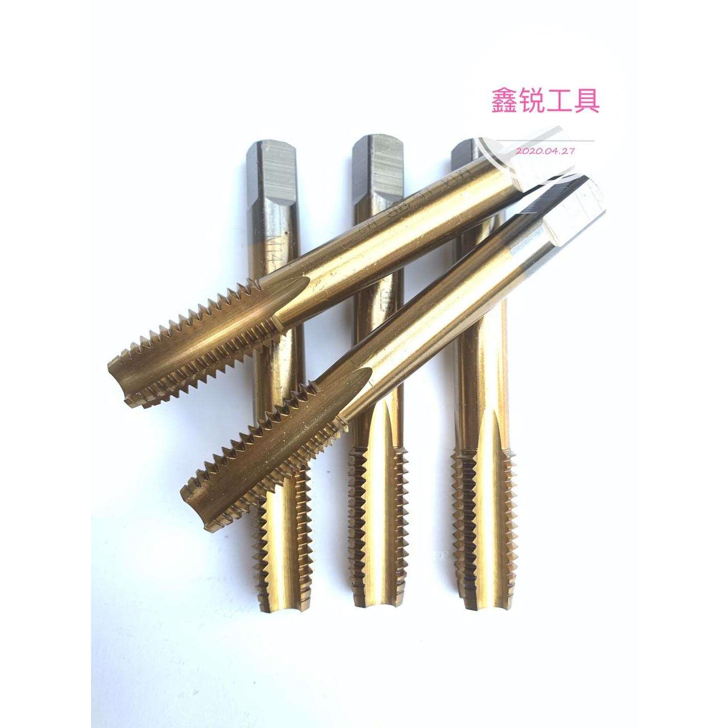 贝诺尔镀钛丝锥钢件专用攻丝机用丝锥先端直槽攻丝m3m4m5m6m8m10