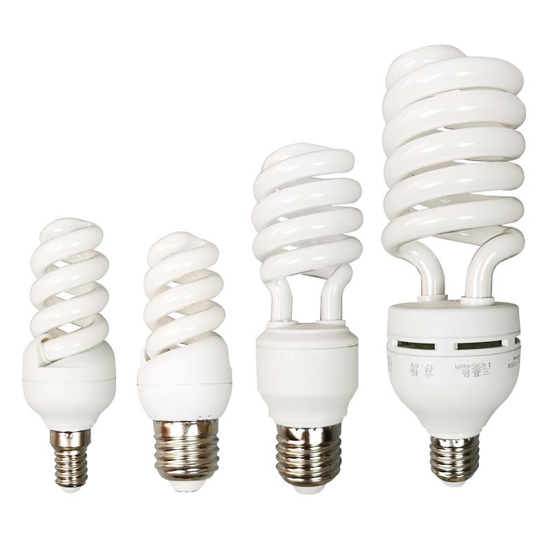 包邮 螺旋节能灯 直管2U3U节能灯泡 7W9W11W13W20W25W45瓦E27白光