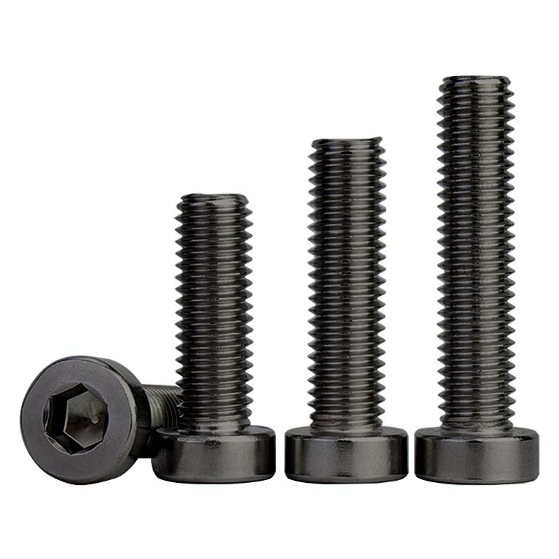 8.8级DIN7984发黑薄头杯头矮头内六角螺丝M3M4M5M6*8/10/12-50mm