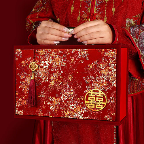 订婚彩礼现金礼盒子高档礼金箱