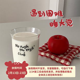 【24小时内发货】dadoodle 原创睡觉小狗咖啡饮料果汁杯玻璃杯