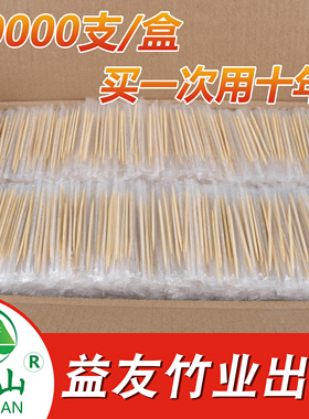 独立包装水果竹牙签一万支量贩装双头尖家用高档餐厅酒店饭店商用