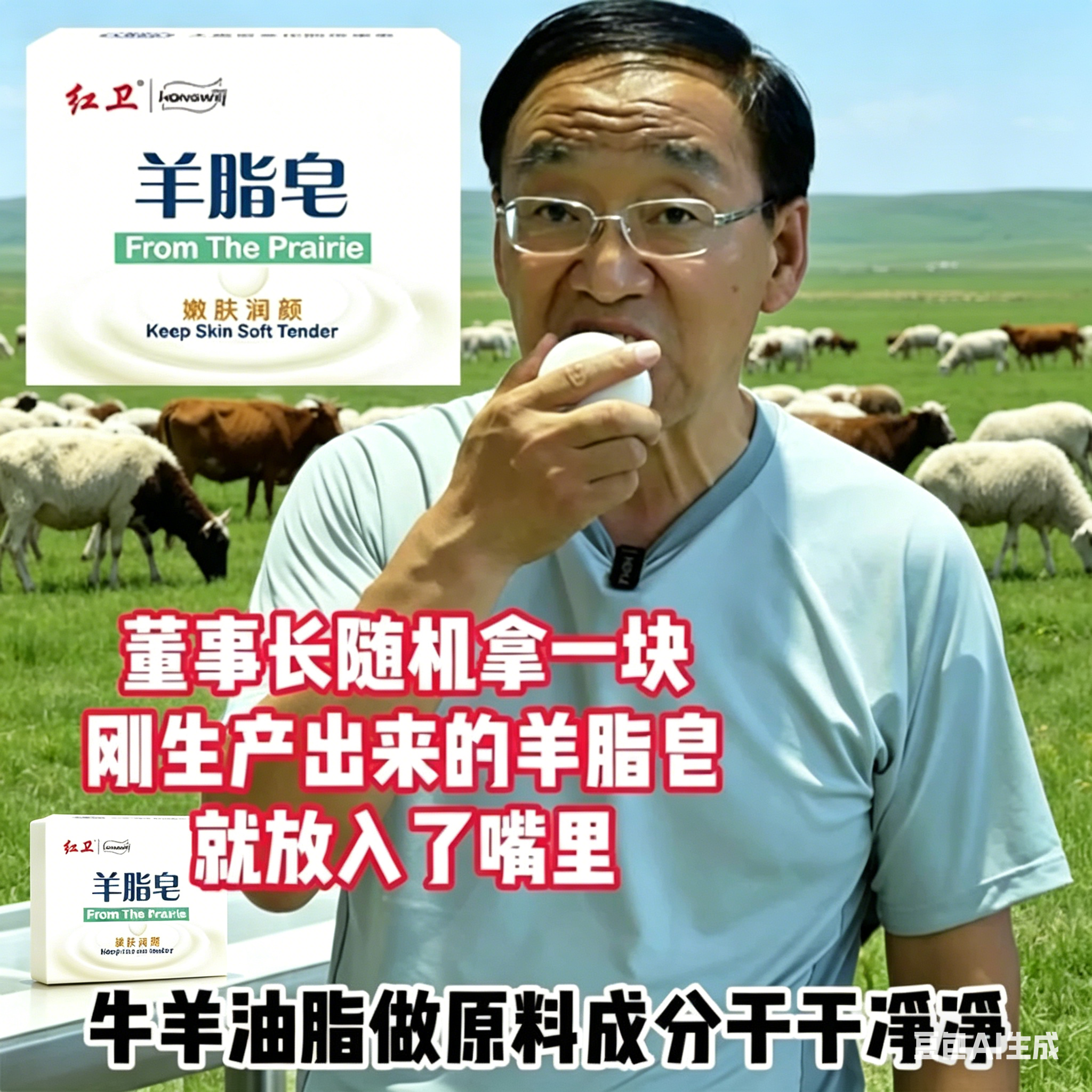 红卫羊脂皂官方旗舰店控油洗脸香皂男女嫩肤润颜温和清洁羊奶皂