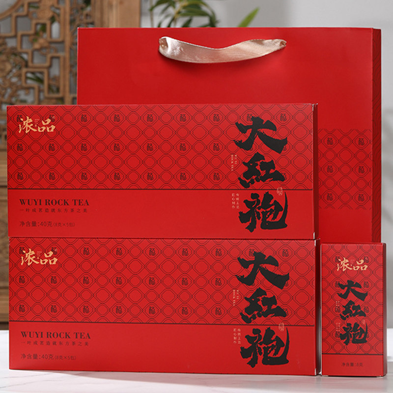 【六大茗茶】浓品武夷肉桂大红袍铁观音高级礼盒茉莉花茶小种红茶