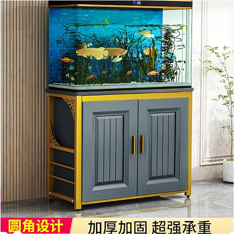 鱼缸柜鱼缸底柜家用客厅中小型水族箱架子鱼缸架龟缸W架子鱼缸底