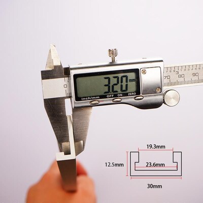 30型限合位滑槽滑块专用木工铝金木t改H装导轨滑条新款台锯工T推