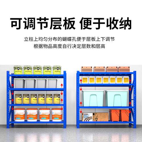 仓储货架置物架多层超强承重仓库储物架超市驿站家用收纳架铁架子