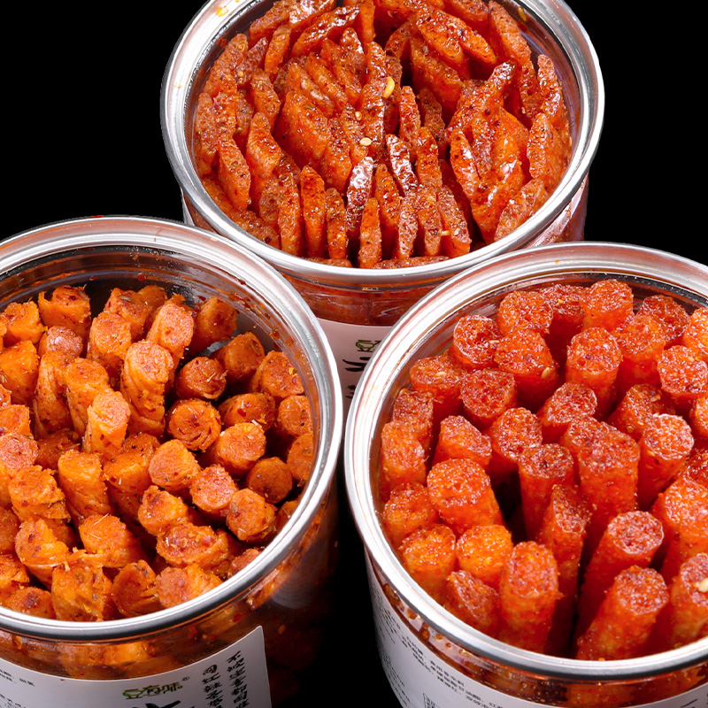 豆有味罐装辣条香辣牛筋香辣棒儿时怀旧辣味零食瓶装湖南特产