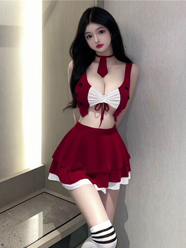 Jk制服套装女子夏季学院风纯粹欲望诱惑百褶裙学院风高端性感床睡