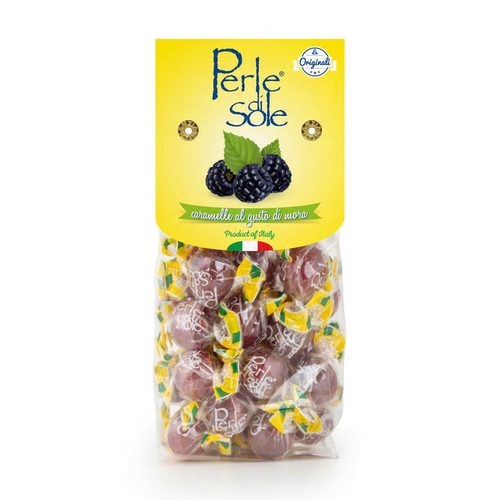 Perle di Sole 意大利珍珠形糖果水果味酸甜黑莓糖爆汁糖 200g