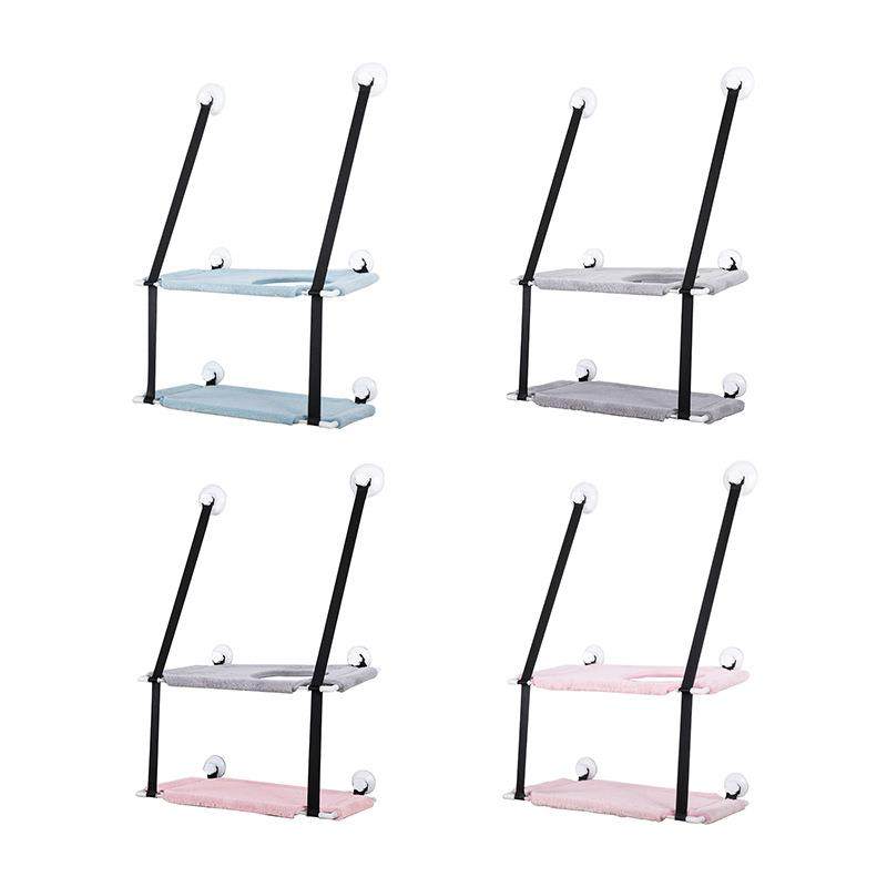 冬季双层猫窝窗户悬挂式秋千宠物用品猫吊床吸盘保暖挂窝保暖设计