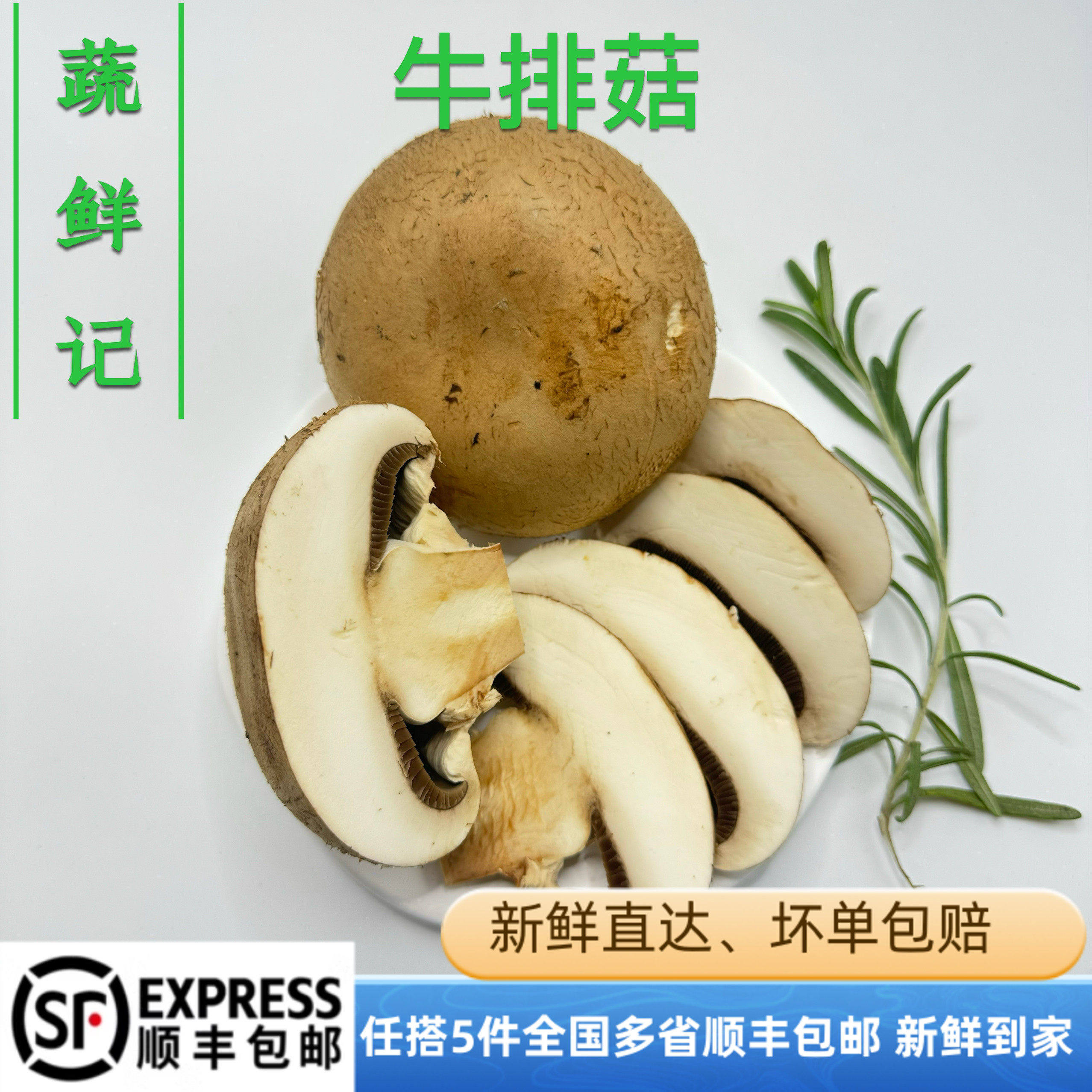 褐菇新鲜牛排菇食用蘑菇非香菇波多黎各菌大菇500克/份