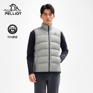 伯希和户外轻薄羽绒马甲女新款男800蓬鹅绒服保暖登山运动外套
