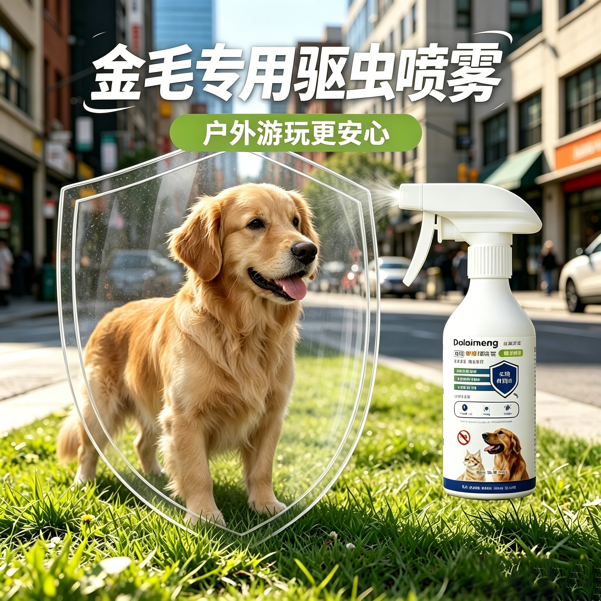金毛专用狗狗外出小狗驱虫喷雾宠物防虫狗驱蚊去蜱虫体外除虫喷剂
