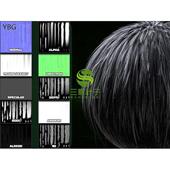 颜色法线深度反光贴图 28款 插片毛发贴图 alpha头发建模素材3069