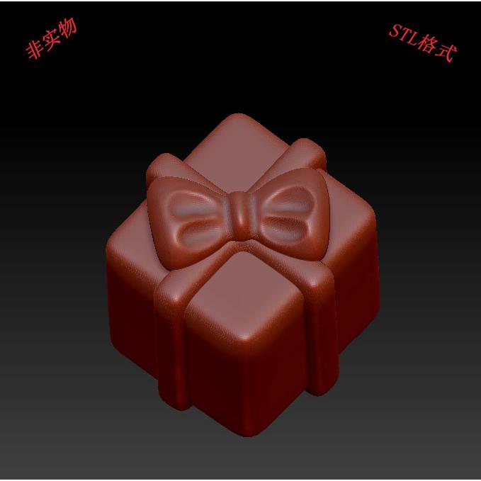 三维立体图圆雕图3d打印stl格式圣诞节圣诞礼盒3d模型2315