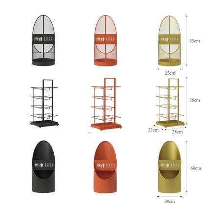 跨境可定制商用沥水伞桶雨伞收纳架商场进门伞架放伞铁艺置物架