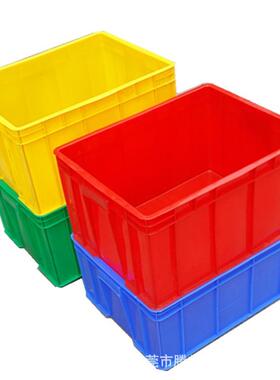 供应540*420*370mm蓝色周转箱白色塑料胶框/筐红色物料箱绿色胶箱