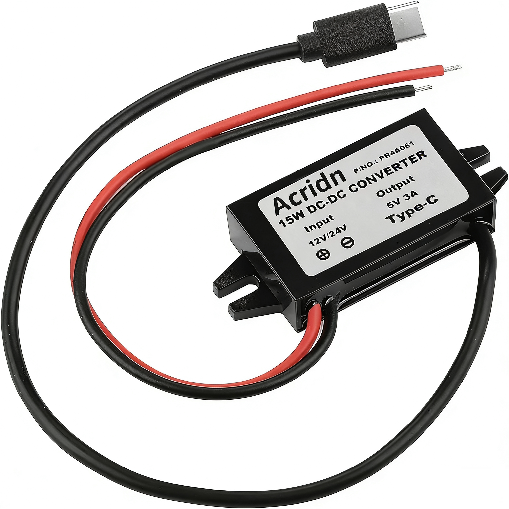 车载12V/24V转5V3A15W12V变5V稳压器USB接口降压转换器DC电源模块
