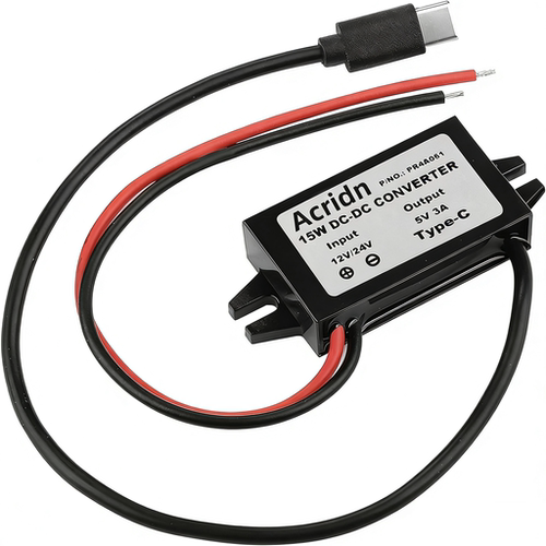 车载12V/24V转5V3A15W12V变5V稳压器USB接口降压转换器DC电源模块