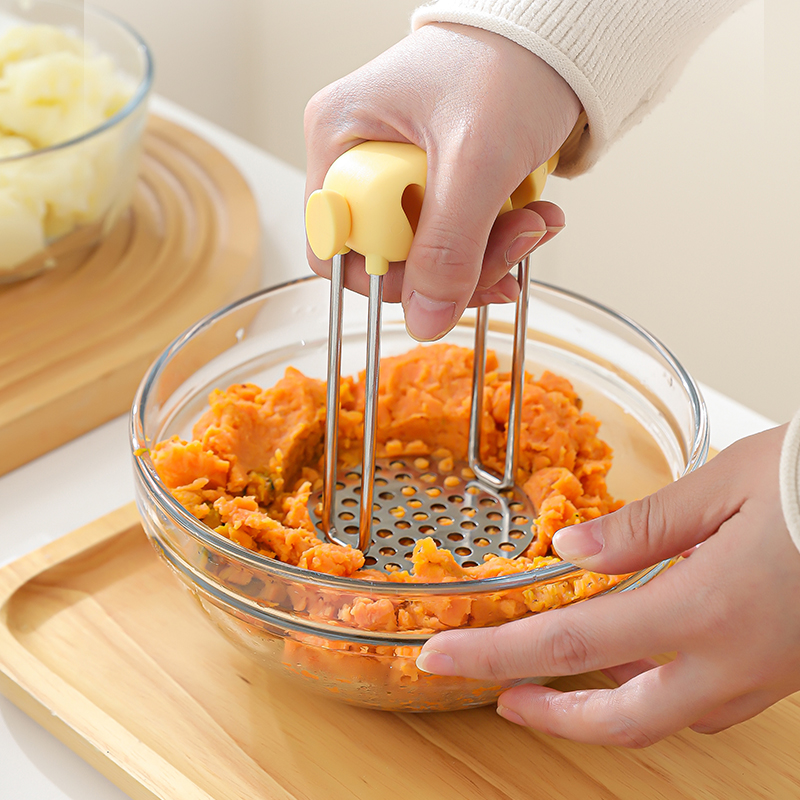 植护村土豆泥压泥器304不锈钢婴儿辅食按压山药泥神器碾压捣泥器