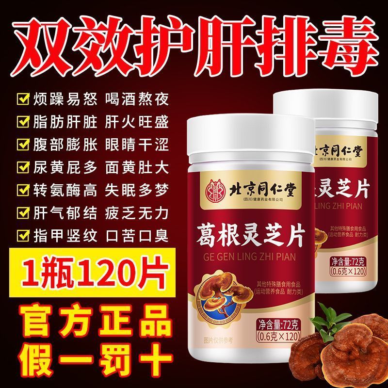 北同葛根灵芝搭护肝片正品官方店搭养肝护肝胶囊肝损伤男女士调理
