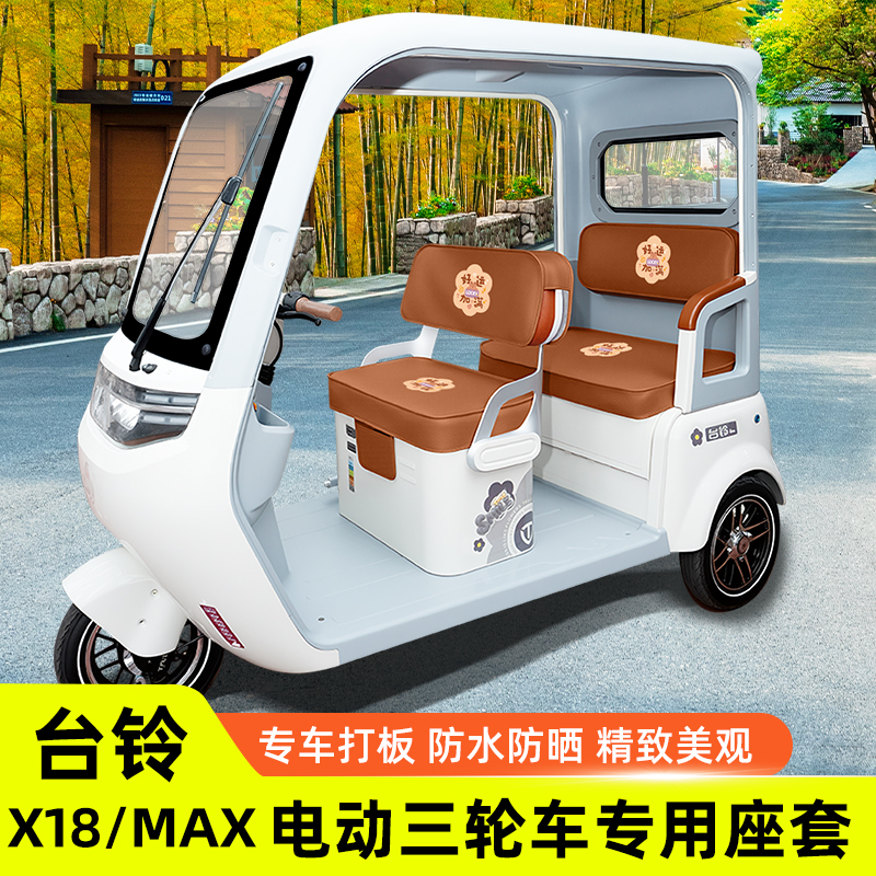 台铃X18/MAX电动三轮车座套坐垫套脚垫地垫厚款全包四季通用装饰