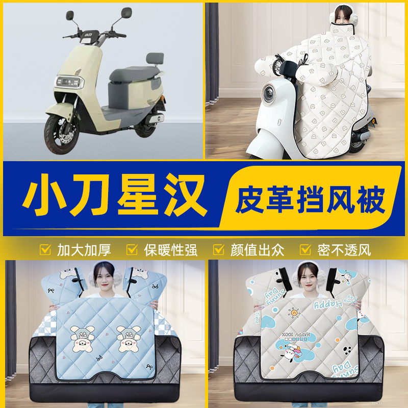 适用小刀星汉国风版电瓶电动车挡风被挡风罩2025新款冬季装饰配件