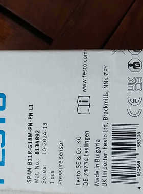 【议价】费斯托压力传感器8134892    SPAN-B11R-G