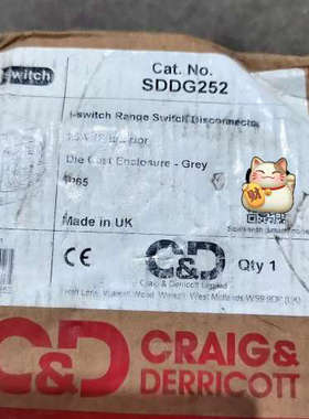 【议价】英国CRAIG&DERRICOTT低电压断路开关SDDG25