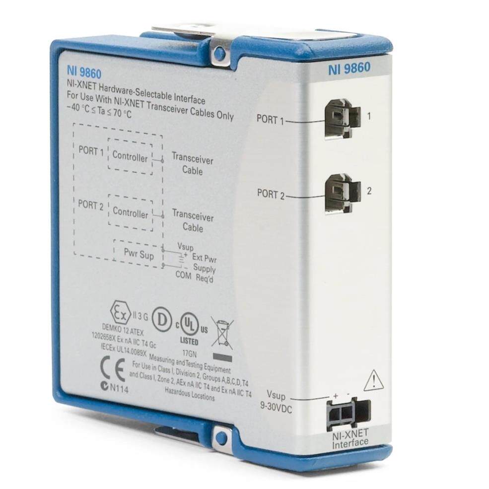 【议价】NI 9860模块全新可选的HSFD控制器局域网CA