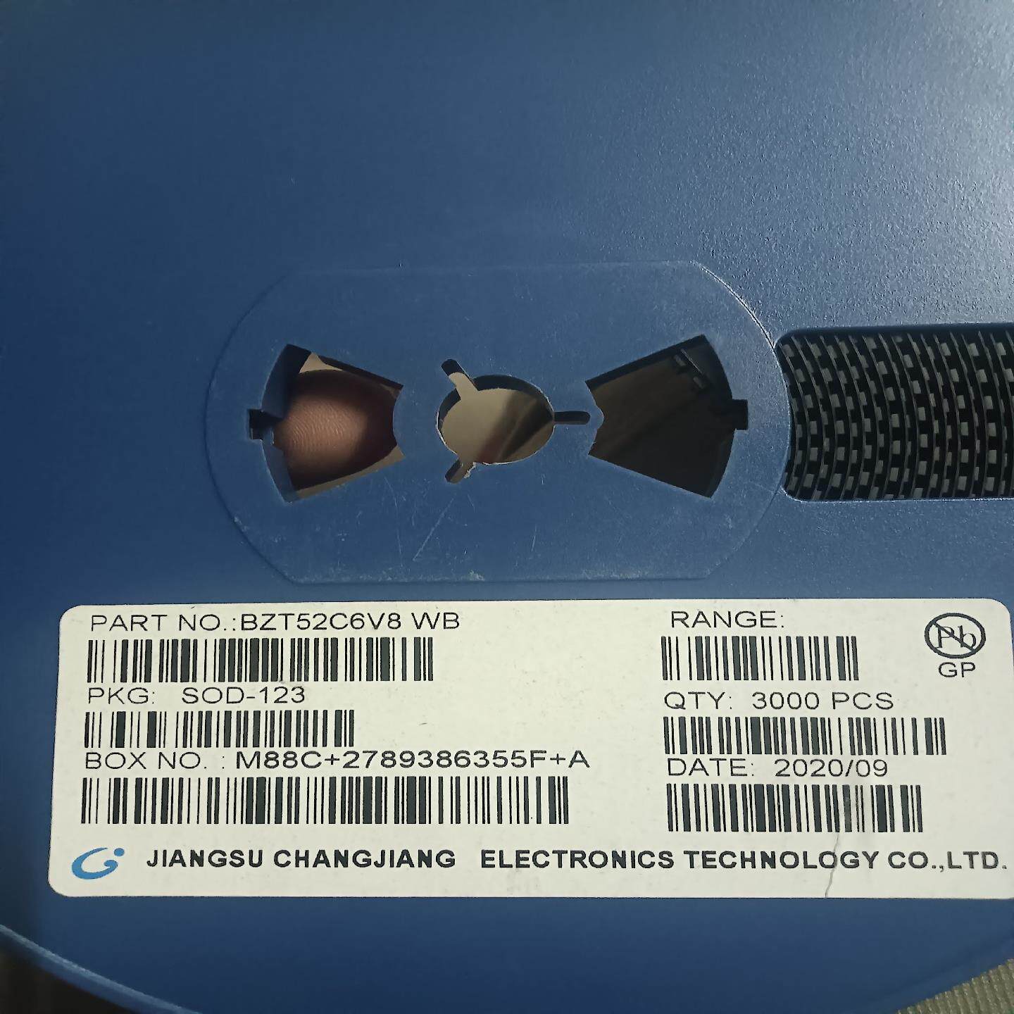 【议价】BZT52C6V8 MM1Z6V8  SOD-123 丝印W