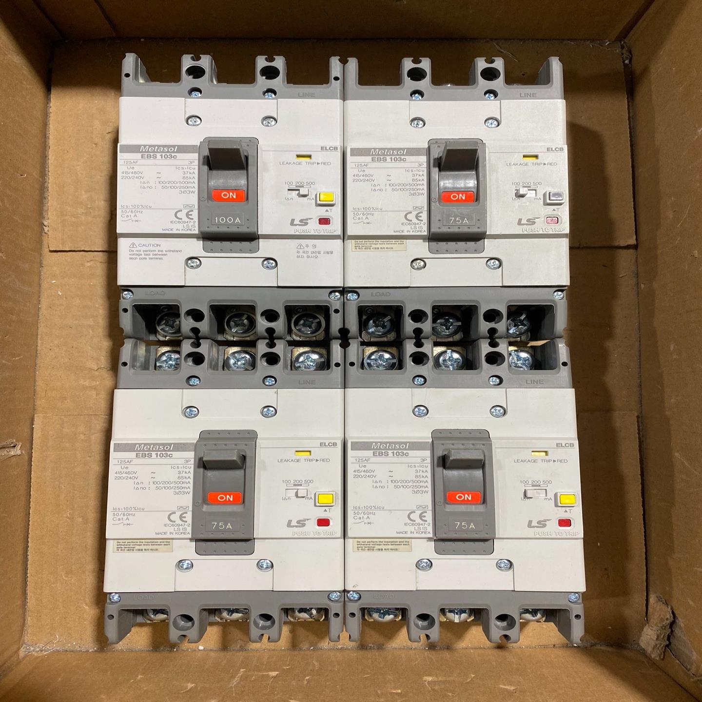 【议价】LS产电EBS103c 3P75A 100A漏电保护器 正品