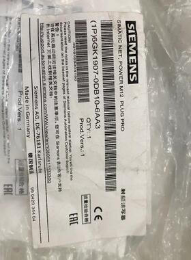 【议价】SIEMENS西门子1P 6GK1907-0DB10-6A