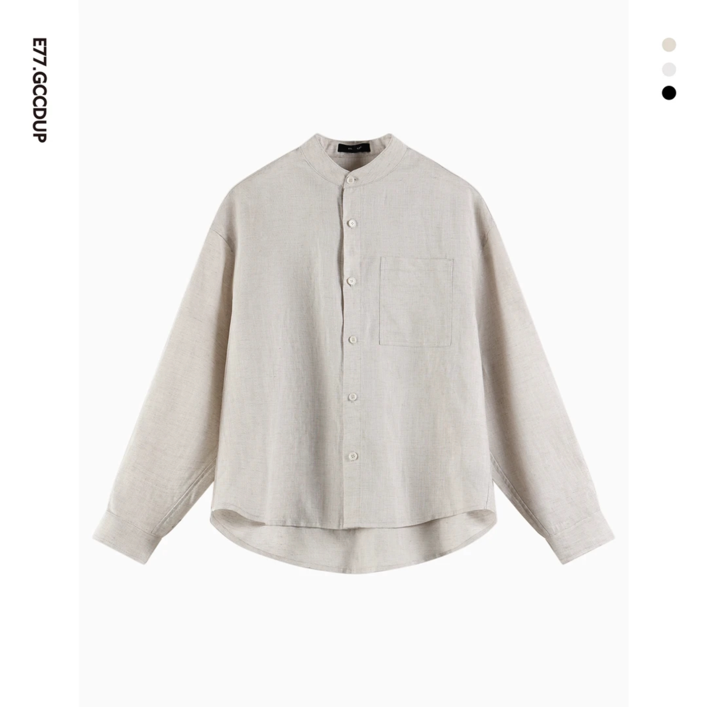 春季极简轻奢高级感老钱风商务休闲上衣舒适透气男士宽松衬衫外套