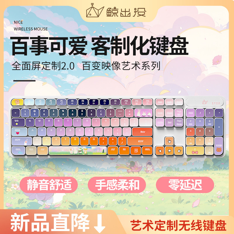 鲸出没彩绘无线键盘套装