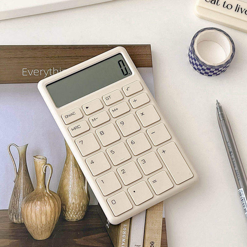 ins简约风计算器 12位办公小型便携考试计算机生活财务会计工具