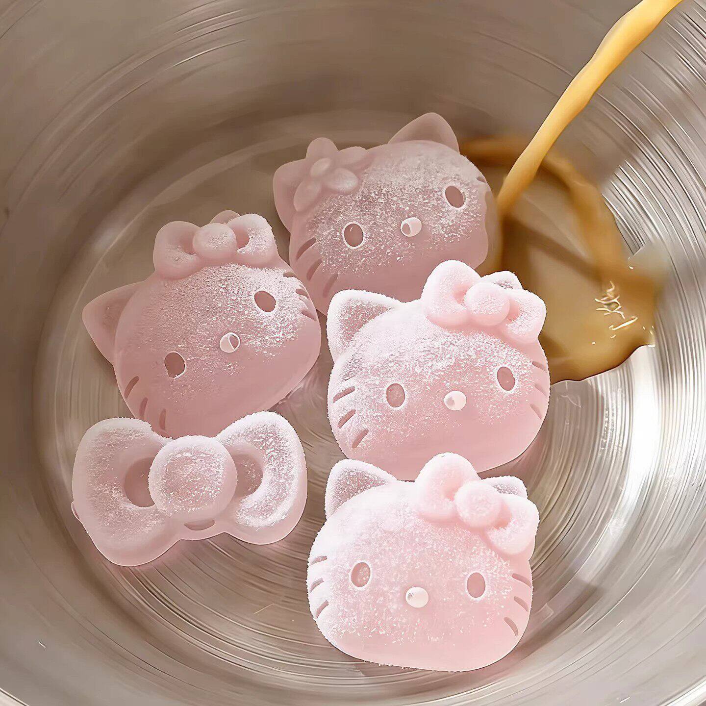 卡通猫硅胶按压冰格块模具制冰盒家用食品级冰箱冻夏天制冰球神器