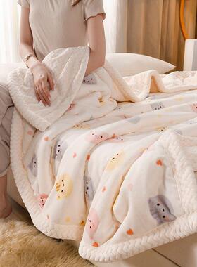 儿毛毯季加冬厚婴儿被宝子KA265265小毯子办公室午睡童毯珊瑚绒宝