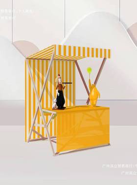 网红市集架实木位活动棚市架移动集市摊售货车销花车折HIX促叠夜