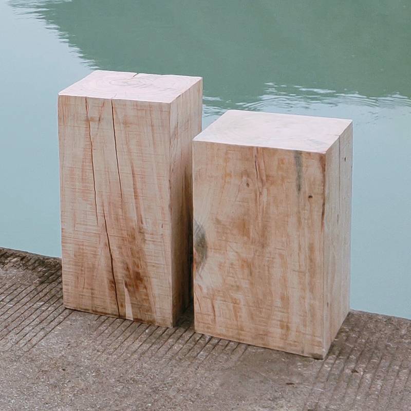 0J木桩树桩实木圆凳原木树墩摆件造景服装店坐凳木头根雕凳子茶几