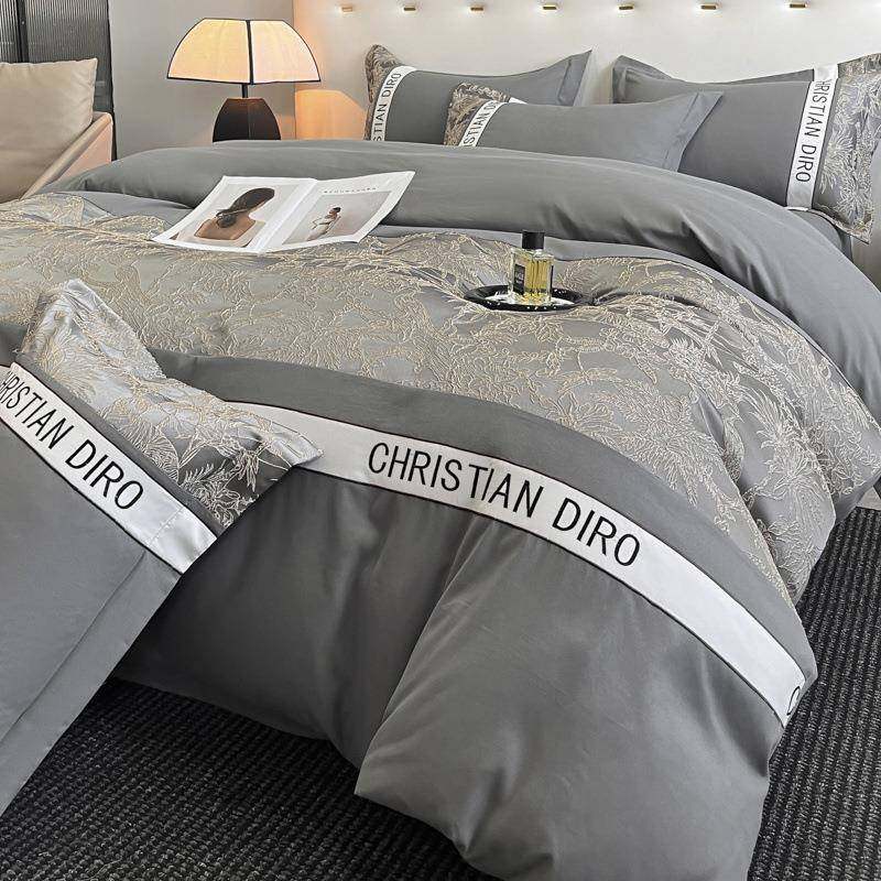 2025季款四新季PSL亲肤棉磨毛浮雕刺绣件套简四约冬加厚床单被套