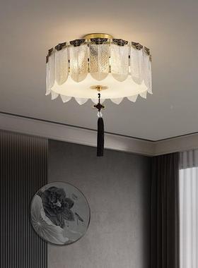 中式68031卧吸顶灯灯全铜中国风客厅灯新简约现代轻室奢水晶餐厅